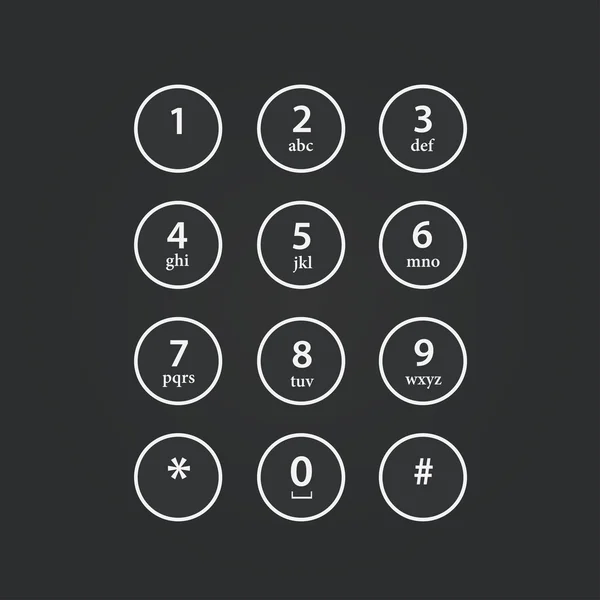 Uživatelské rozhraní klávesnice pro telefon Stock Vektory