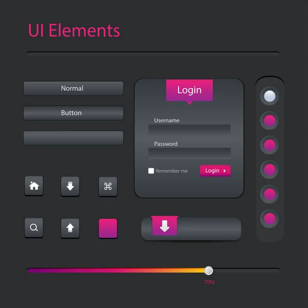 Vetor elementos de interface de usuário modernos — Vetor de Stock