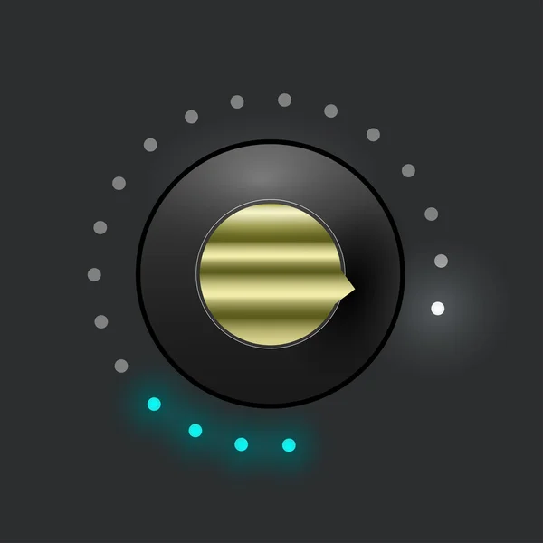 Sound control knob — Stock Vector