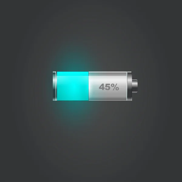 Gebruiker interface batterij niveau oplaadindicator — Stockvector