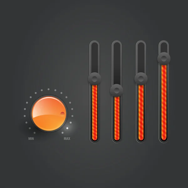 Media speler gebruikersinterface-elementen — Stockvector