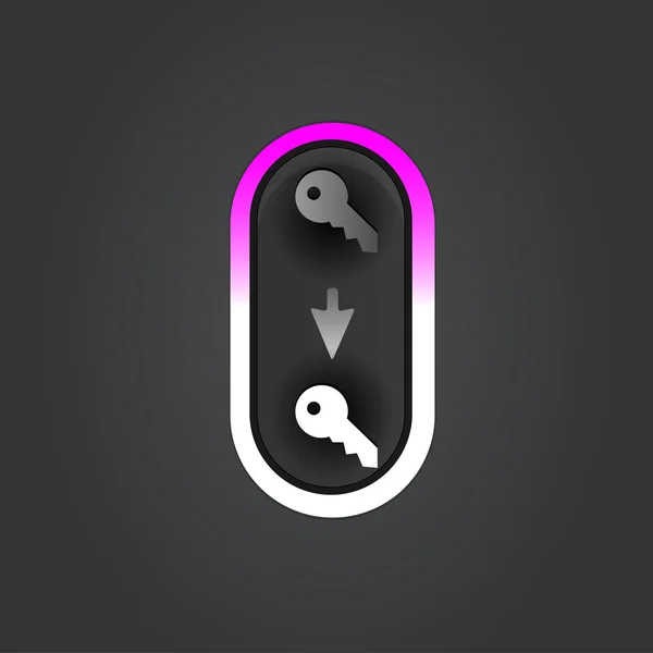 User interface unlock icon — Stock Vector