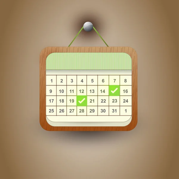 Gebruiker interface kalender — Stockvector