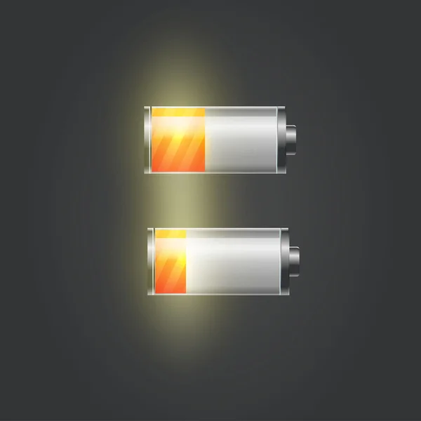 用户接口电池充电电量指示器 — 图库矢量图片
