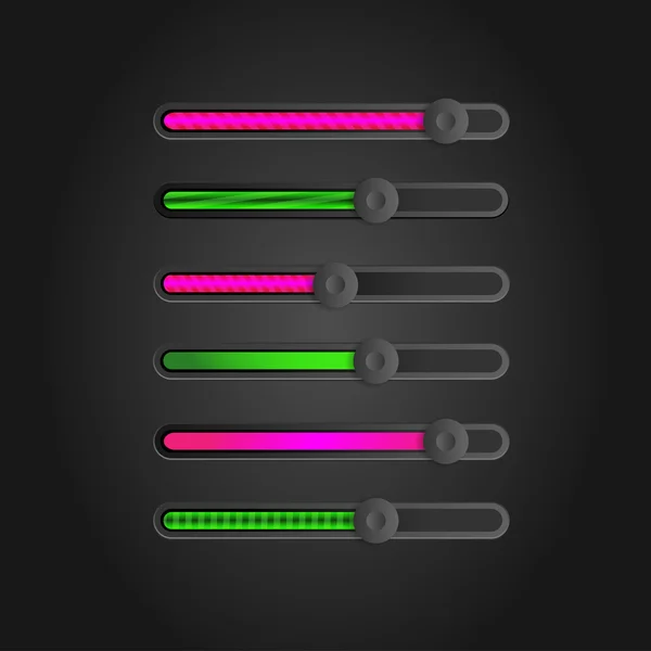 Interfaz de usuario botones deslizantes de potencia — Vector de stock