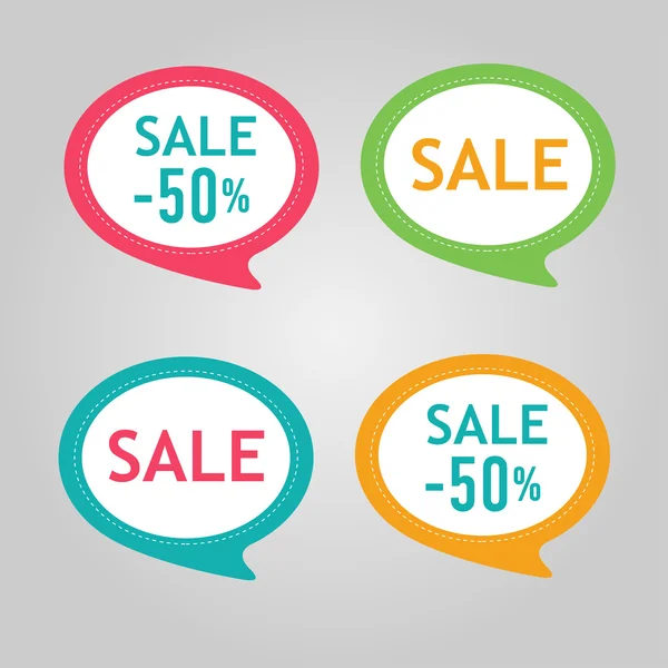 Adesivi in vendita messaggi — Vettoriale Stock