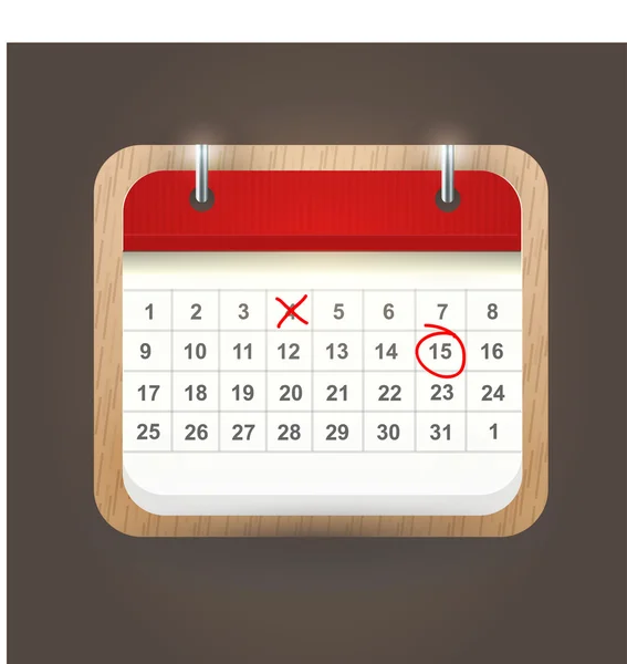 Gebruiker interface kalender — Stockvector