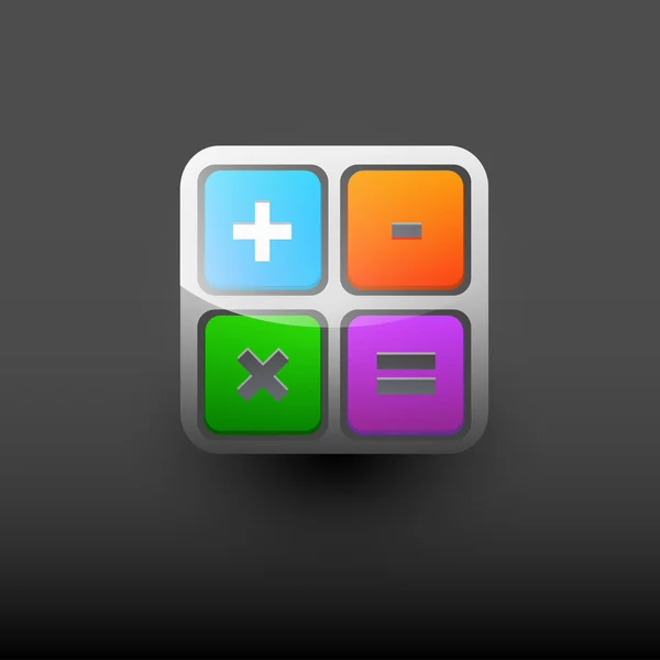 Значок калькулятора пользовательского интерфейса — стоковый вектор