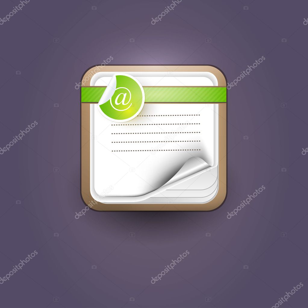 User interface notepad icon