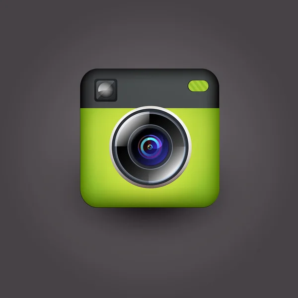 Icono de lente de cámara interfaz usuario — Vector de stock