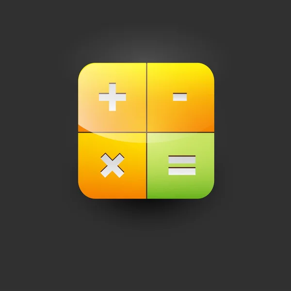 User interface calculator icon — Stock Vector