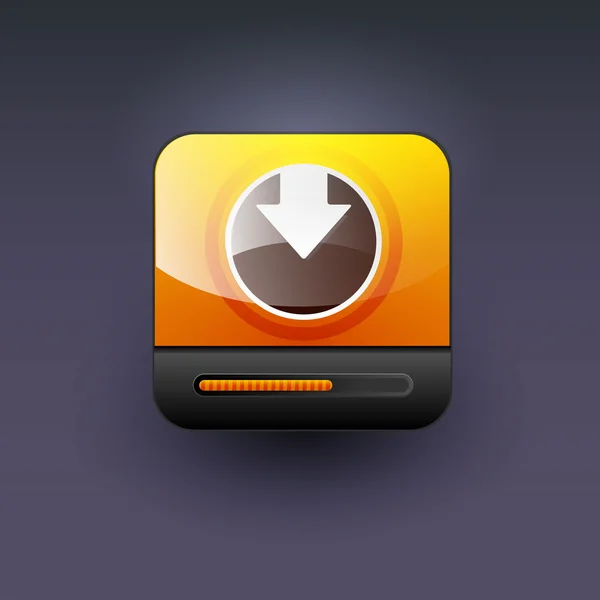 Gebruiker interface download icoon — Stockvector