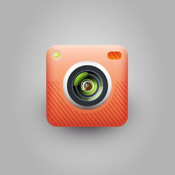Icono de lente de cámara interfaz usuario — Archivo Imágenes Vectoriales