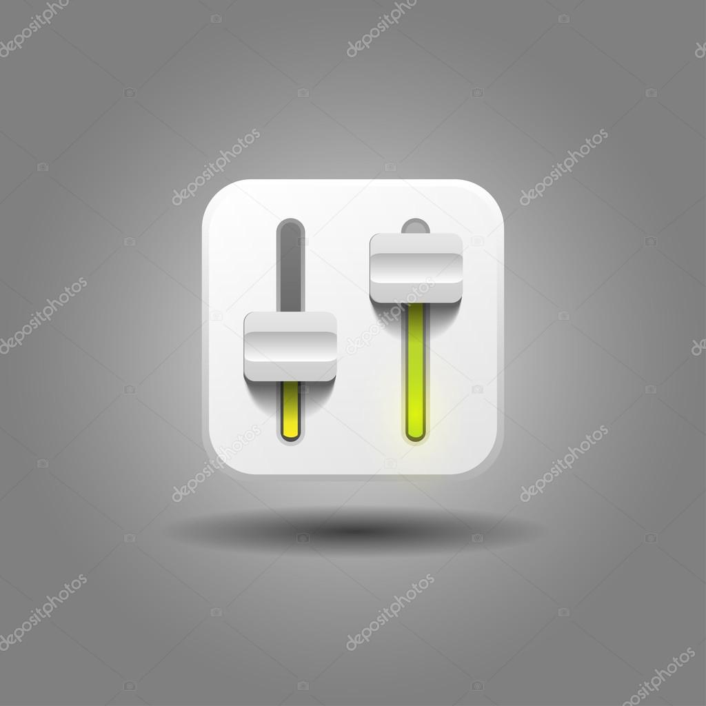 User interface power slider icon