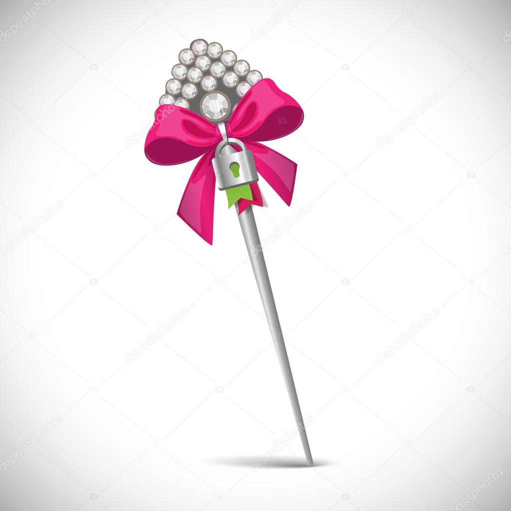 Pin with bow