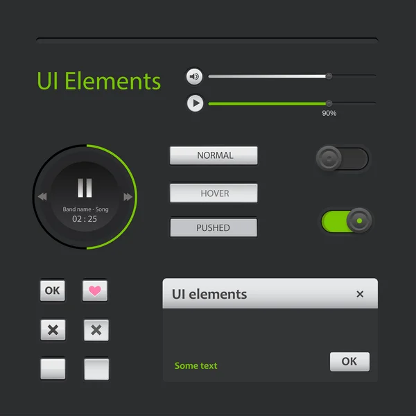 User interface elements — Stock Vector