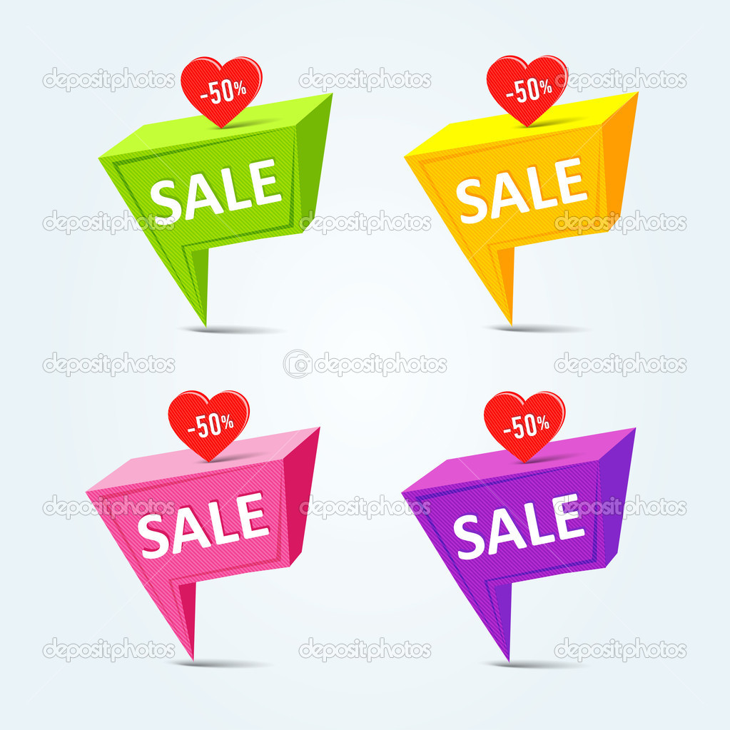 Pins with sale messages