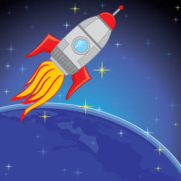 Rocket in the Space — Stock Photo, Image