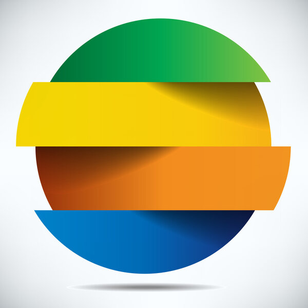 Разноцветный инфографический баннер
