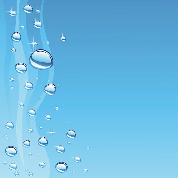 Vague d'eau avec bulles — Image vectorielle