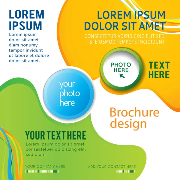 Brochure design contenu fond — Image vectorielle