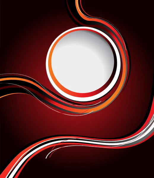 Folleto moderno abstracto en negro y rojo — Vector de stock