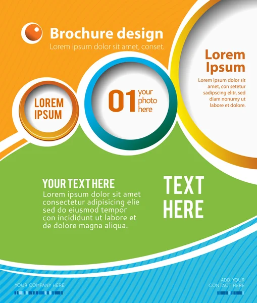 Conception de la brochure — Image vectorielle