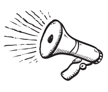 karikatür megafon
