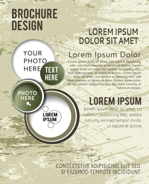 Grunge broşür tasarımı