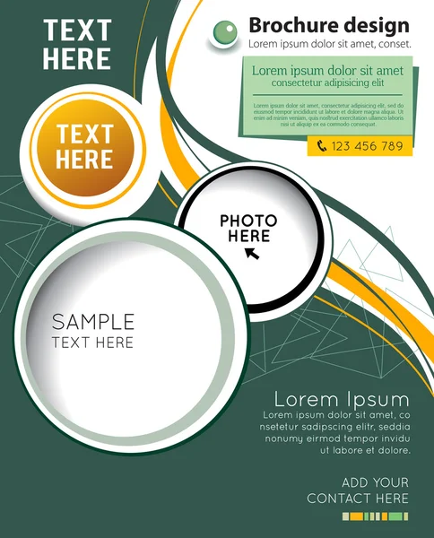 Brochure vectorielle, dépliant, couverture de magazine et modèle d'affiche — Image vectorielle