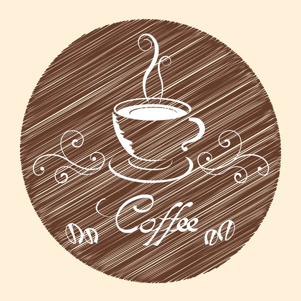 Fondo de etiqueta de café para su texto — Vector de stock