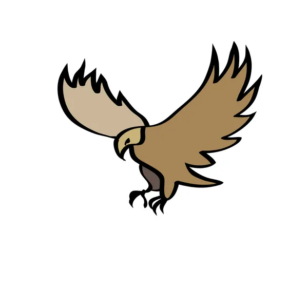 Símbolo de águila, diseño de emblema, también una idea de logotipo . — Archivo Imágenes Vectoriales