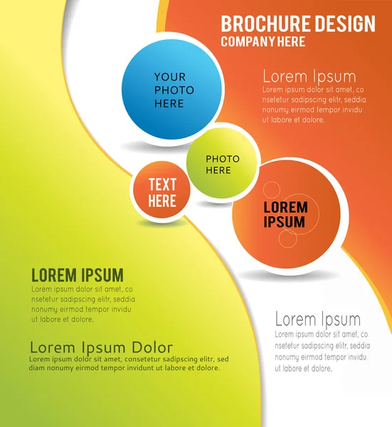 Brochure design contenu fond — Image vectorielle