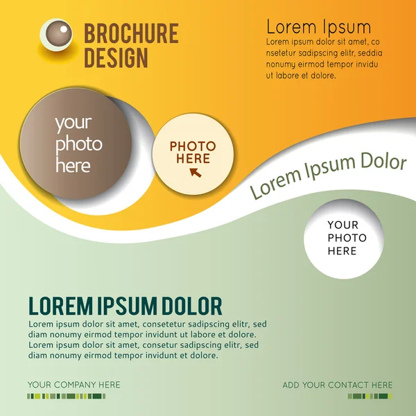 Brochure di design contenuto di sfondo — Vettoriale Stock