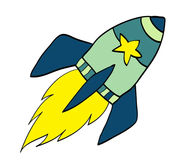 Cartoon rocket. — Stock Vector
