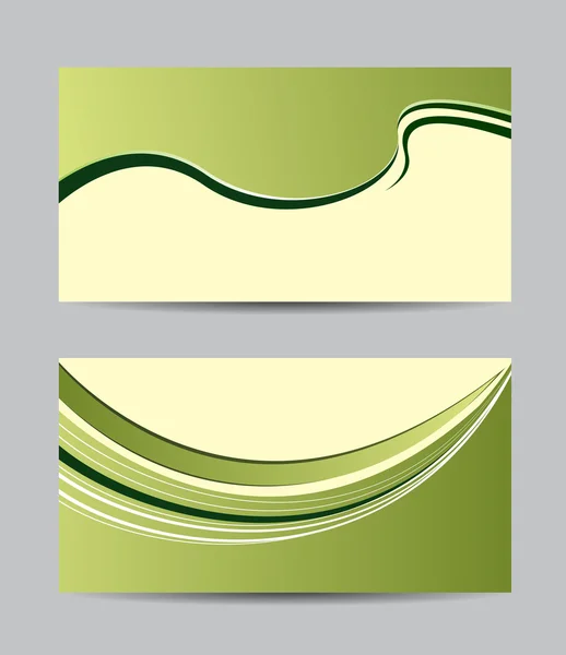 Tarjetas de visita abstractas verdes — Vector de stock