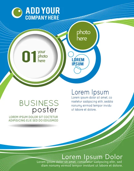 Modello di brochure aziendale con cerchi — Vettoriale Stock