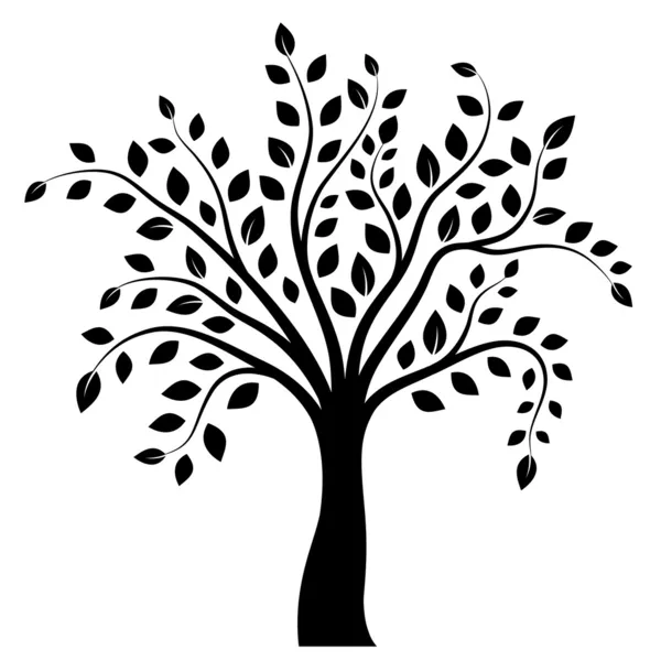 Vector Illustration Tree Silhouette White Background Stock Vector Image