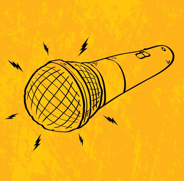 Karikatür mikrofon — Stok Vektör