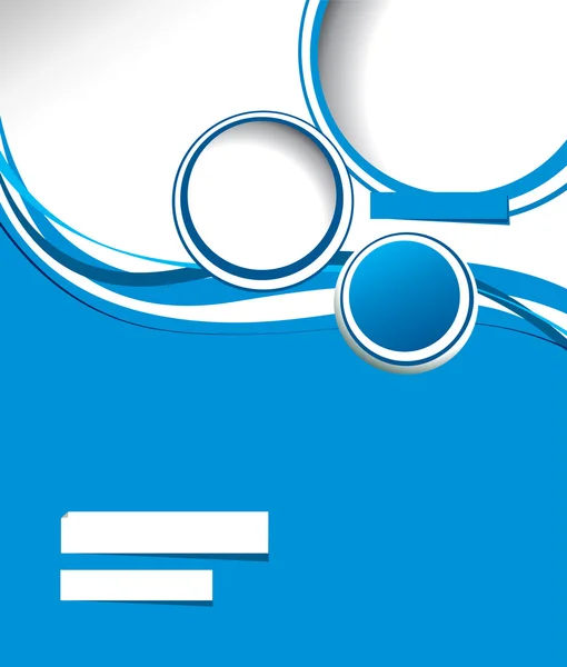 Modelo de brochura azul com círculos —  Vetores de Stock