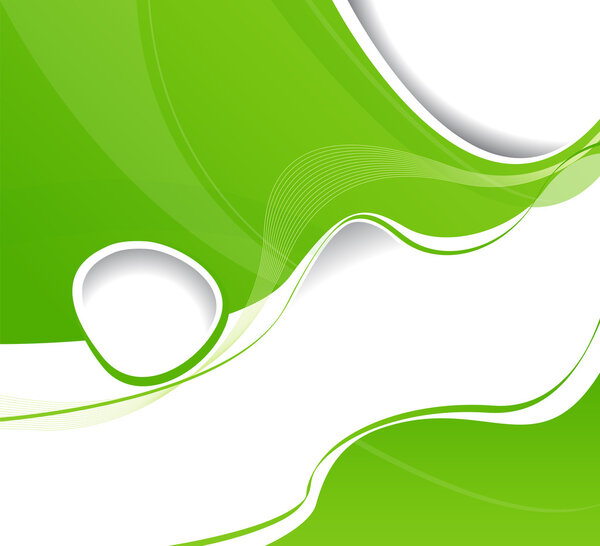 Брошюра с волнами и кругом
