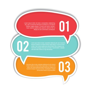 Renkli konuşma baloncukları dizisi