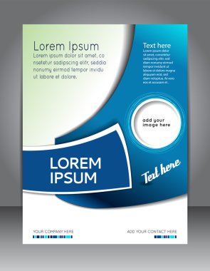 mavi ve yeşil broşür tasarımı