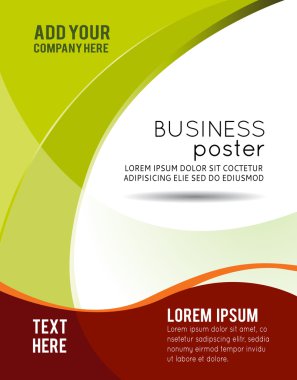 Dalgalar ile iş broşür şablonu