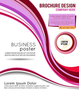 dalgalar ve daire ile poster