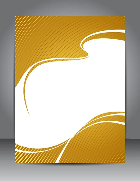 Oro presentazione del poster aziendale — Vettoriale Stock