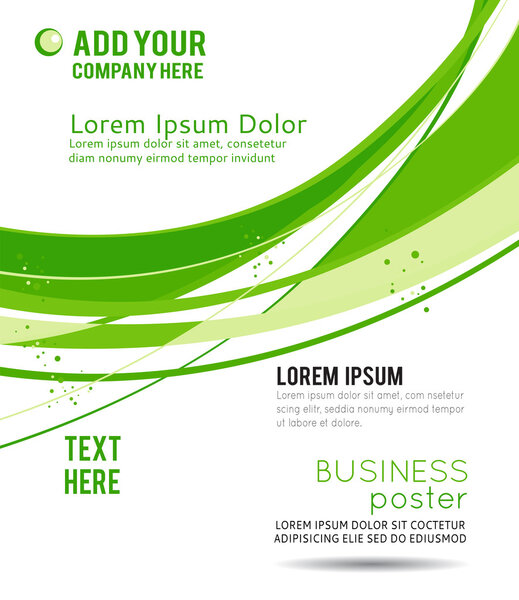 Зеленый и белый дизайн флаера
