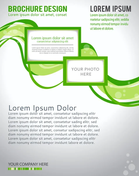 Elegante presentazione verde del poster aziendale — Vettoriale Stock
