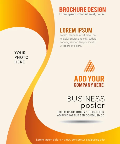 Abstract oranje brochure — Stockvector