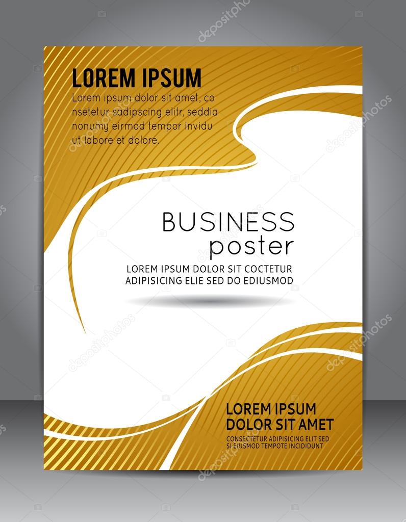Gold presentation of business poster